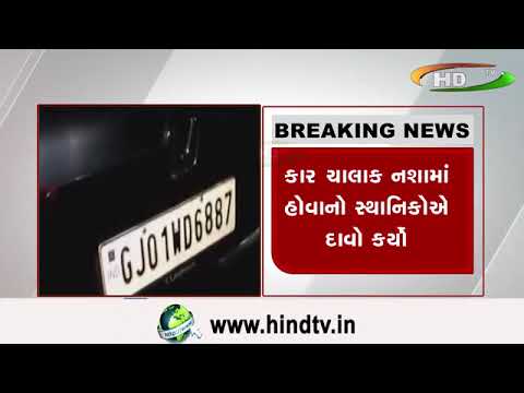 અમદાવાદના નરોડા રિંગ રોડ ઉપર પોલીસ લખેલી ગાડીઍ સર્જ્યો અકસ્માત,