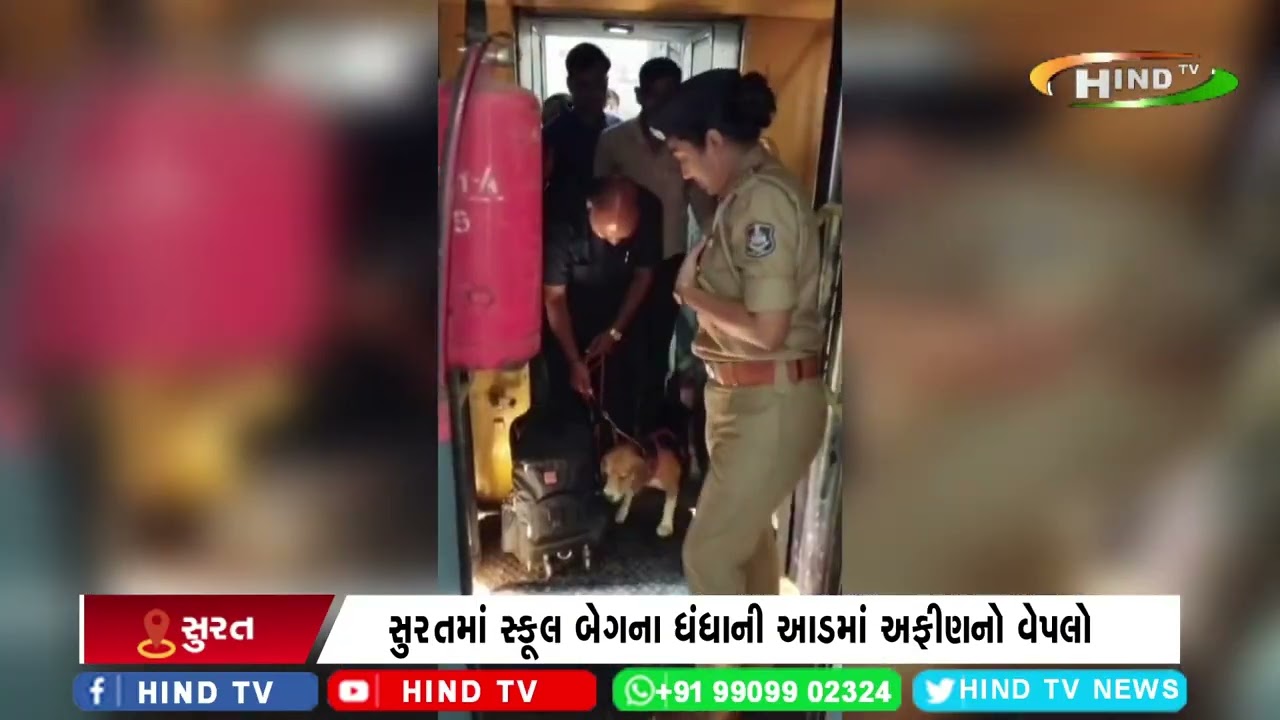 સુરતમાં સ્કૂલ બેગના ધંધાની આડમાં અફીણનો વેપલો